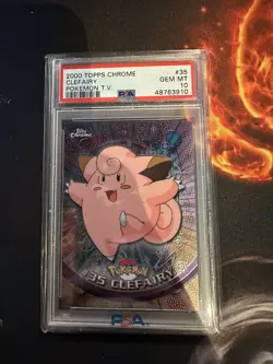 2000 Pokemon Series 1 TV Topps Chrome No #35 Clefairy Holo 💎PSA 10 GEM MINT💎 - Image 2