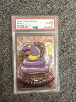 PSA 10 Topps Chrome Ekans #23 Holo Foil Rare Pokemon TV 2000 GEM MINT - Image 1