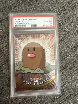 PSA 10 Topps Chrome Diglett #50 Holo Rare Vintage Pokemon TV 2000 GEM MINT - Image 1
