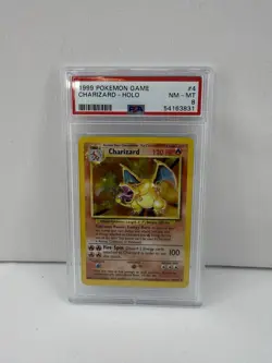 1999 Pokemon Game Charizard #4 PSA 8 - Image 1