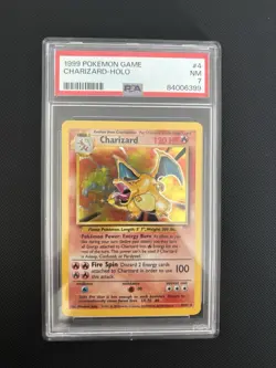 PSA 7 1999 Pokemon Charizard 4/102 Base Set Unlimited Holo Near Mint 💎 - Image 2