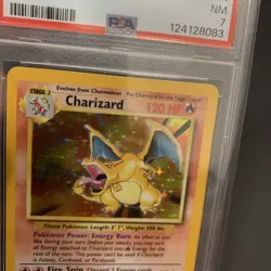 1999 POKEMON BASE SET UNLIMITED #4 CHARIZARD-HOLO PSA 7 - Image 2