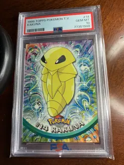 1999 Topps Pokemon TV #14 Kakuna PSA 10 **** GEM MINT **** - Image 1