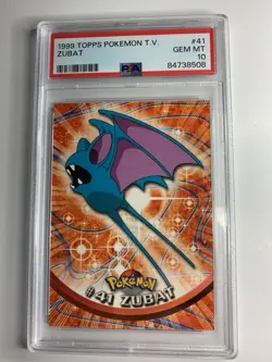1999 Topps Pokemon TV #41 Zubat Blue Logo PSA 10 ***GEM MINT*** - Image 1
