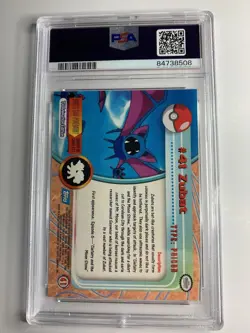 1999 Topps Pokemon TV #41 Zubat Blue Logo PSA 10 ***GEM MINT*** - Image 2