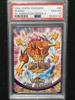 2000 Topps Pokemon TV Animation Series 2 Dodrio #85 PSA 10 Gem Mint - Image 1