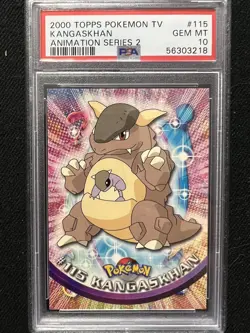 2000 Topps Pokemon TV Animation Series 2 Kangaskhan #115 PSA 10 Gem Mint - Image 1
