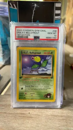 Pokemon 2000 Gym Challenge Erika's Bellsprout #38/132 PSA 10 - Image 1