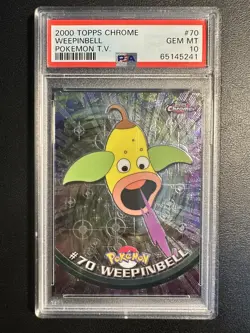 2000 Pokemon Topps Chrome Weepinbell #70 PSA 10 GEM MINT - Image 1
