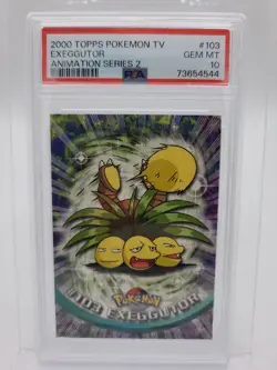 2000 Topps Pokemon TV Animation Series 2 PSA 10 Exeggutor #103 - Image 1