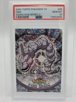2000 Topps Pokemon TV Animation Series 2 PSA 10 Onix #95 - Image 1
