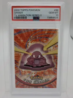 2000 Topps Pokemon TV Animation Series 2 PSA 10 Grimer #88 - Image 1