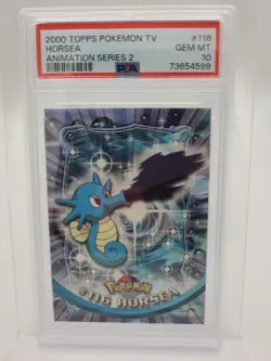 2000 Topps Pokemon TV Animation Series 2 PSA 10 Horsea #116 - Image 1