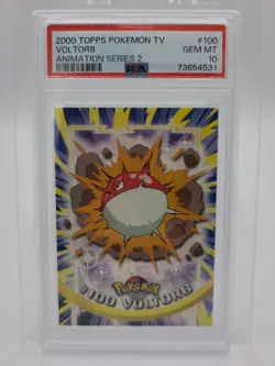 2000 Topps Pokemon TV Animation Series 2 PSA 10 Voltorb #100 - Image 1