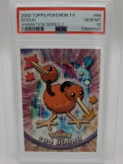 2000 Topps Pokemon TV Animation Series 2 PSA 10 Doduo #84 - Image 1