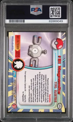 2000 Topps Pokemon TV Animation Magnemite #81 PSA 10 POP 19 - Image 2