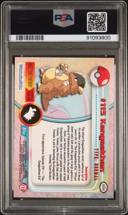 PSA 10 GEM MT 2000 Topps Pokemon TV Kangaskhan Animation Series 2 Foil #115 - Image 2