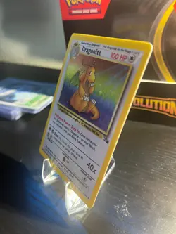 1999 Pokemon Fossil Unlimited #4 Dragonite HOLO RARE (LP) - Image 2