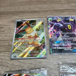 Pokemon TCG Eevee Evolution GX and Vmax Umbreon Leafeon Lot of 6 - Image 2