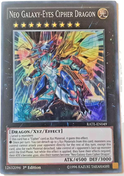 Neo Galaxy-Eyes Cipher Dragon - RATE-EN049 - Super Rare - 1st Edition Yugioh TCG - Image 1
