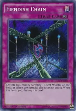 Fiendish Chain - LC5D-EN082 - Secret Rare 1st Edition - Yugioh - Image 1