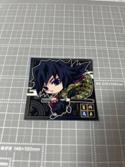 Demon Slayer Giyu Tomioka Wafers Sticker Card Trading - Image 1