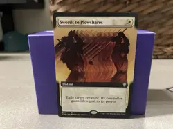 Swords to Plowshares (Extended Art) U Commander Legends 627 NM MTG Magic Nonfoil - Image 1