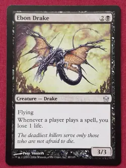 Magic The Gathering FIFTH DAWN EBON DRAKE black card MTG - Image 1