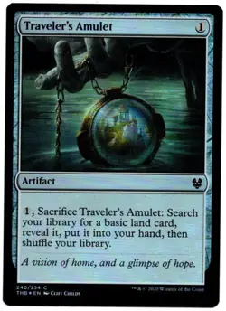 MTG TRAVELERS AMULET 240/254 FOIL THEROS BEYOND DEATH MAGIC THE GATHERING - Image 1