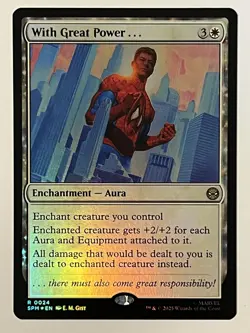 With Great Power . . . Marvel's Spider-Man Foil MTG NM - Image 1