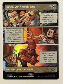 Origin of Spider-Man (Borderless) Marvel's Spider-Man Foil MTG NM - Image 1