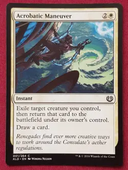 Magic The Gathering KALADESH ACROBATIC MANEUVER white card MTG - Image 1