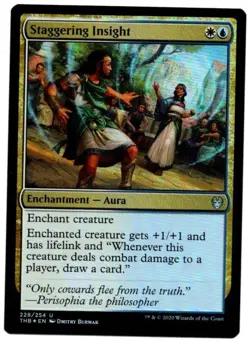 MTG STAGGERING INSIGHT 228/254 FOIL THEROS BEYOND DEATH MAGIC THE GATHERING - Image 1