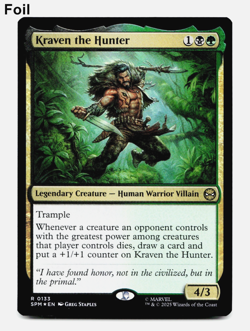 Kraven the Hunter (FOIL) - [Marvel's Spider-Man] MTG Magic NM/M 💀🌳 - Image 1