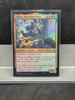 Rhino, Barreling Brute FOIL X1 NM Marvel's Spider Man MTG - Image 1