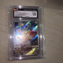 CGC GEM MINT 10 Pikachu Holo Promo 001/SV-P Japanese Pokemon Error Grade slab - Image 5