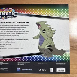 Pokemon Prismatic Evolution Lucario Ex Tyranitar Ex Premium Collection RTS - Image 3