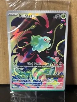 Pokemon Mega Evolutions Stamped Bulbasaur 133/132 CRIMPED ERROR CARD NM/MINT - Image 1