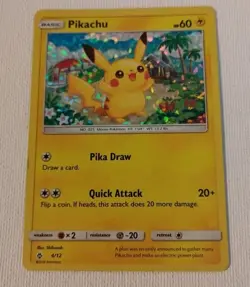 Pokemon Pikachu 4/12 2018 Hologram Card Rare - Image 1