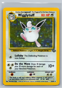 Pokemon TCG Wigglytuff Holo Rare Card 16/64 LP - Image 1