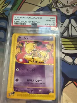 PSA 10 Gem Mint Abra 018/128 Expedition 1st ED 2001 Japanese Pokemon Card Graded - Image 1