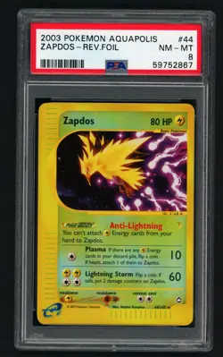 Zapdos Reverse Holo Pokemon Card e-Aquapolis 44/147 ARK CGC BGS PSA 8 - Image 1