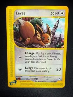 Eevee Common Pokemon Card e-Aquapolis 75/147 English Ungraded NM - Image 1