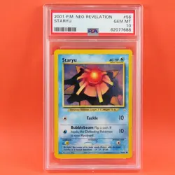 PSA 10 Pokemon Neo Revelation Staryu 56 2001 Graded Card Gem Mint Low Pop - Image 1
