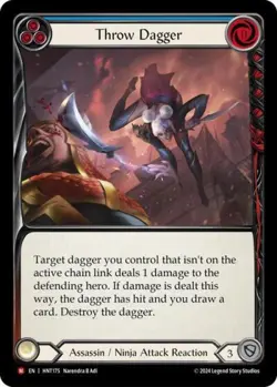 Flesh and Blood FAB Throw Dagger NM 1st EditionNormal The Hunted - Image 1