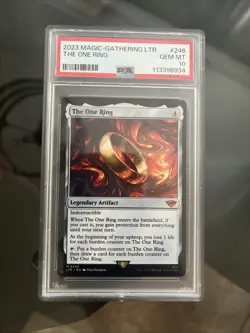 Magic the Gathering 2023 LTR Tales of Middle-Earth Card #246 the One Ring PSA 10 - Image 1