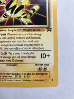 Pokemon Card - Electabuzz (WB Movie Promo) - WoTC Promo Stamped #2 NM - Image 4