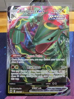 Pokemon TCG Rayquaza VMAX Holo Ultra Rare Card Crown Zenith 102/159 NM Condition - Image 1