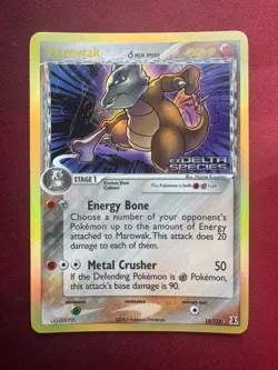 MAROWAK d 10/113 EX Delta Species REVERSE HOLO rare Pokemon TCG card NM+/MINT - Image 1