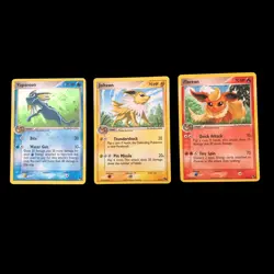 Pop Series 3 Jolteon, Vaporeon, Flareon Holos Pokemon Card MP-70 HP - Image 1